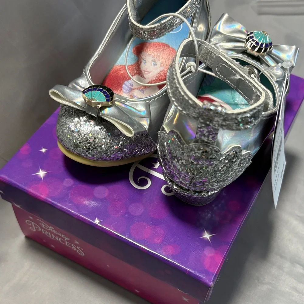 Disney Silver Holographic Mermaid Bow Girls Ballet